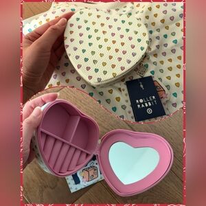 NEW! ROLLER RABBIT Target Disco Hearts Wave Heart Shaped Jewelry Box